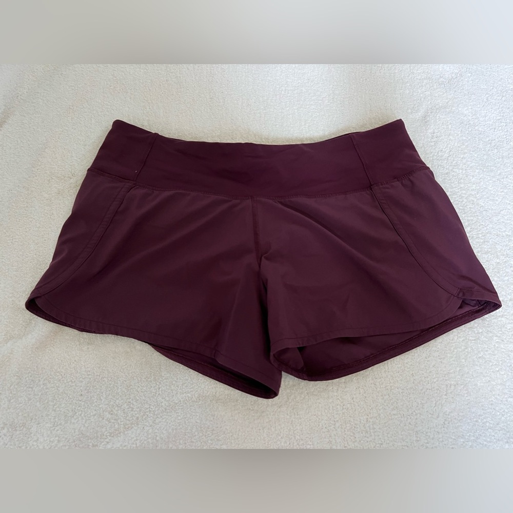 Maroon lululemon shorts